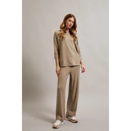 Marisse Women's Trousers Z-Sp-4520 Beige Melange