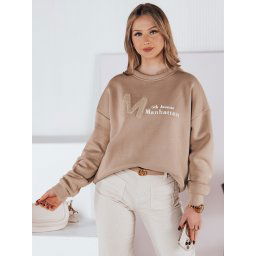 Bluza damska one size oversize AVENUE kawowy Dstreet