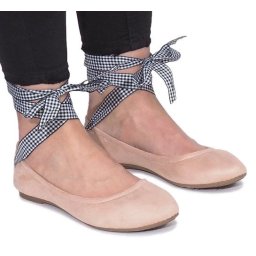 Gemre Pink ballerinas with a bow Acro