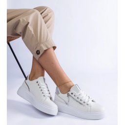 Gemre White women's athletic sneakers Benedetta