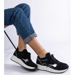 Gemre Black women's sports sneakers Elsira