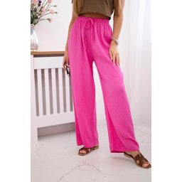 Kesi Włoski Muslin pants with a wide leg pink