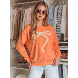 Bluza damska one size oversize SOFTTIE pomarańczowa Dstreet