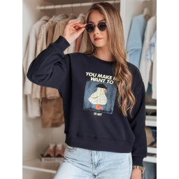 Дамски оувърсайз суитшърт с щампа GOOSHY