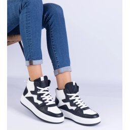 Gemre White-black women's sports sneakers Shadolina