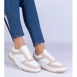 marka niezdefiniowana Brown sneakers with a thick sole Undina