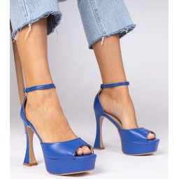 marka niezdefiniowana Blue high heel sandals Tesli