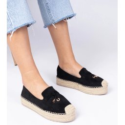 Gemre Black espadrilles with thick sole Elviola