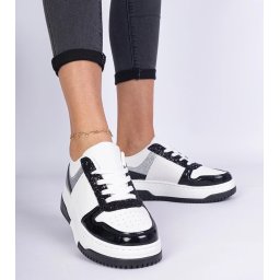 Gemre Black women's sneakers with thick soles Dolla