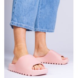 marka niezdefiniowana Pink rubber women's slides Serrano