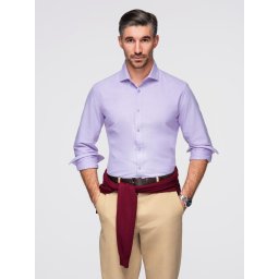 Ombre Men's cotton pastel oxford shirt - lavender