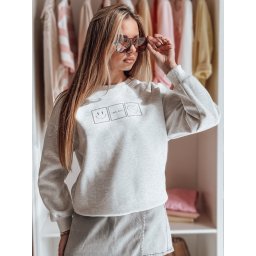 Дамски суитшърт с овърсайз принт EASYJOY