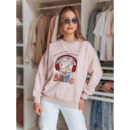 Дамски суитшърт с овърсайз принт LALA VIBE