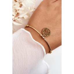 Boto Дамска стоманена гривна Tree Gold