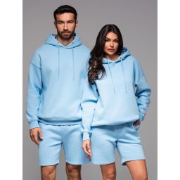 Ombre Unisex sweatshirt with hood and pockets - blue
