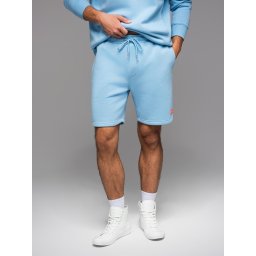 Ombre Unisex sweat shorts with drawstring waist - blue