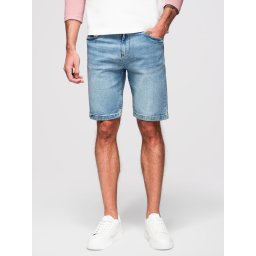 Ombre Denim men's shorts with a classic cut - light blue