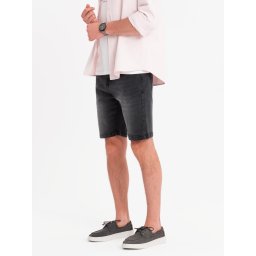 Ombre Men's classic cut denim shorts - black