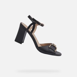 Black women's sandals Geox New Eraklia 80 - Women's