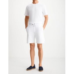 89749 Dewberry Mens Sport Style Pocket Shorts-WHITE
