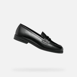 Black women's moccasins Geox Cloridie - Women's