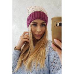 Kesi Cap with fleece Bibiana K264 black + beige