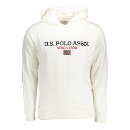 US Polo бял суичър с качулка