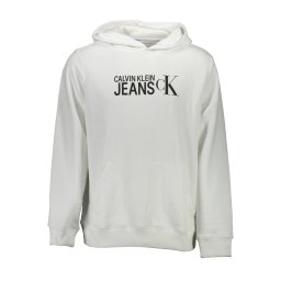 Бял суичър с качулка Calvin Klein