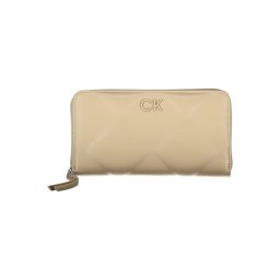 Дамски портфейл Calvin Klein в бежов цвят