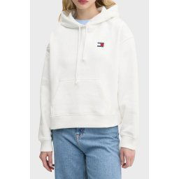 Бял суичър с качулка Tommy Jeans