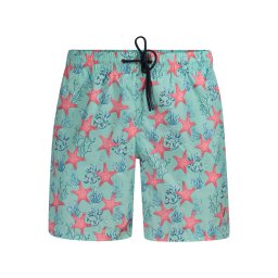 Мъжки сини бански шорти със звезди