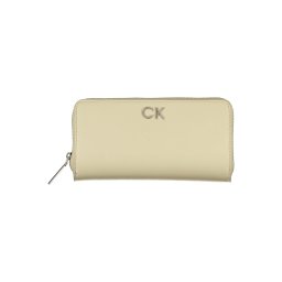 Дамски портфейл Calvin Klein в бежов цвят