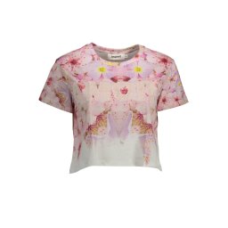 Дамска розова тениска с къс ръкав Desigual