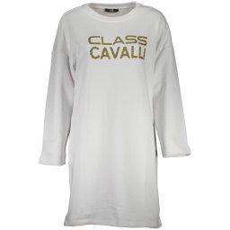 Бял спортен суитшърт Cavalli Class