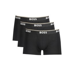 3 PACK мъжки боксерки Hugo Boss черни