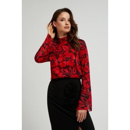 Marisse Women's Shirt Z-Ko-4543 Black_Red