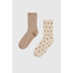 Marisse Women's Socks Z-Sk-4510 L.Beige Mel