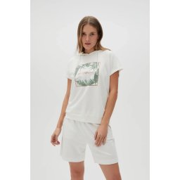 Marisse Women's Sweatshirt L-Bl-4604 Off White