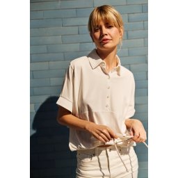 Marisse Women's Sweatshirt L-Bl-4613 Off White