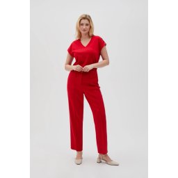 Marisse Women's Trousers L-Sp-4616 Red