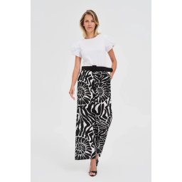 Marisse Viscose Trousers With A Belt, Black