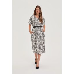 Marisse Viscose And Linen White Dress