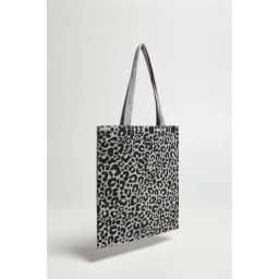 Marisse Gray Animal Print Shopper Bag