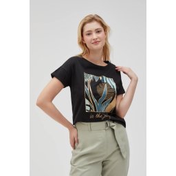 Marisse Women's T-Shirt L-Ts-4633 Black