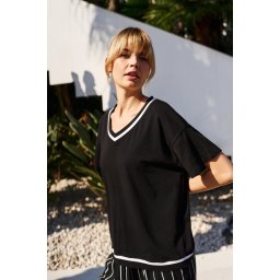 Marisse Women's T-Shirt L-Ts-4753 Black