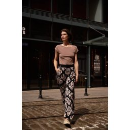 Marisse Viscose Trousers With A Belt, Black