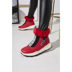 Resti Red women's insulated boots with fur Scherr- Footwear