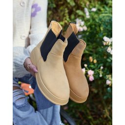Resti Women's boots a'la snow boots in camel color Uteris