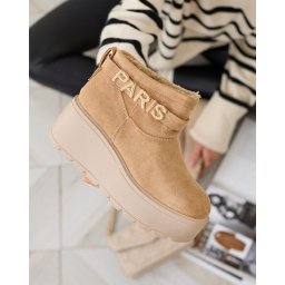 Resti Light brown women's shoes a'la snow boots with ornament Parisela