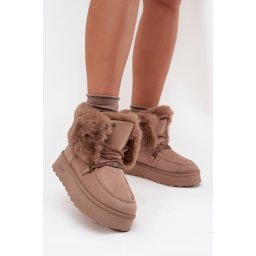 BIG STAR SHOES Дамски Снежни Чизми На Платформа С Козинка И Връзка Big Star